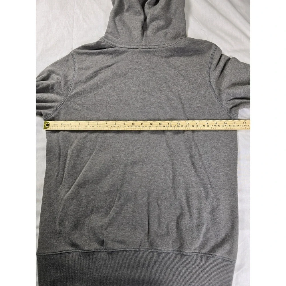 The North Face Hoodie Mens Medium Gray Pullover Sweatshirt Small Logo‎ Patch